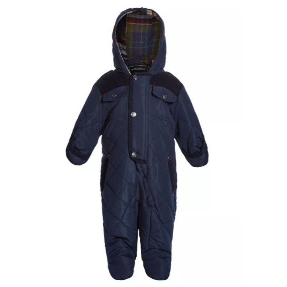 S Rothschild & CO Baby Boys Front-Snap Zipper Snowsuit Navy 6-9 Months